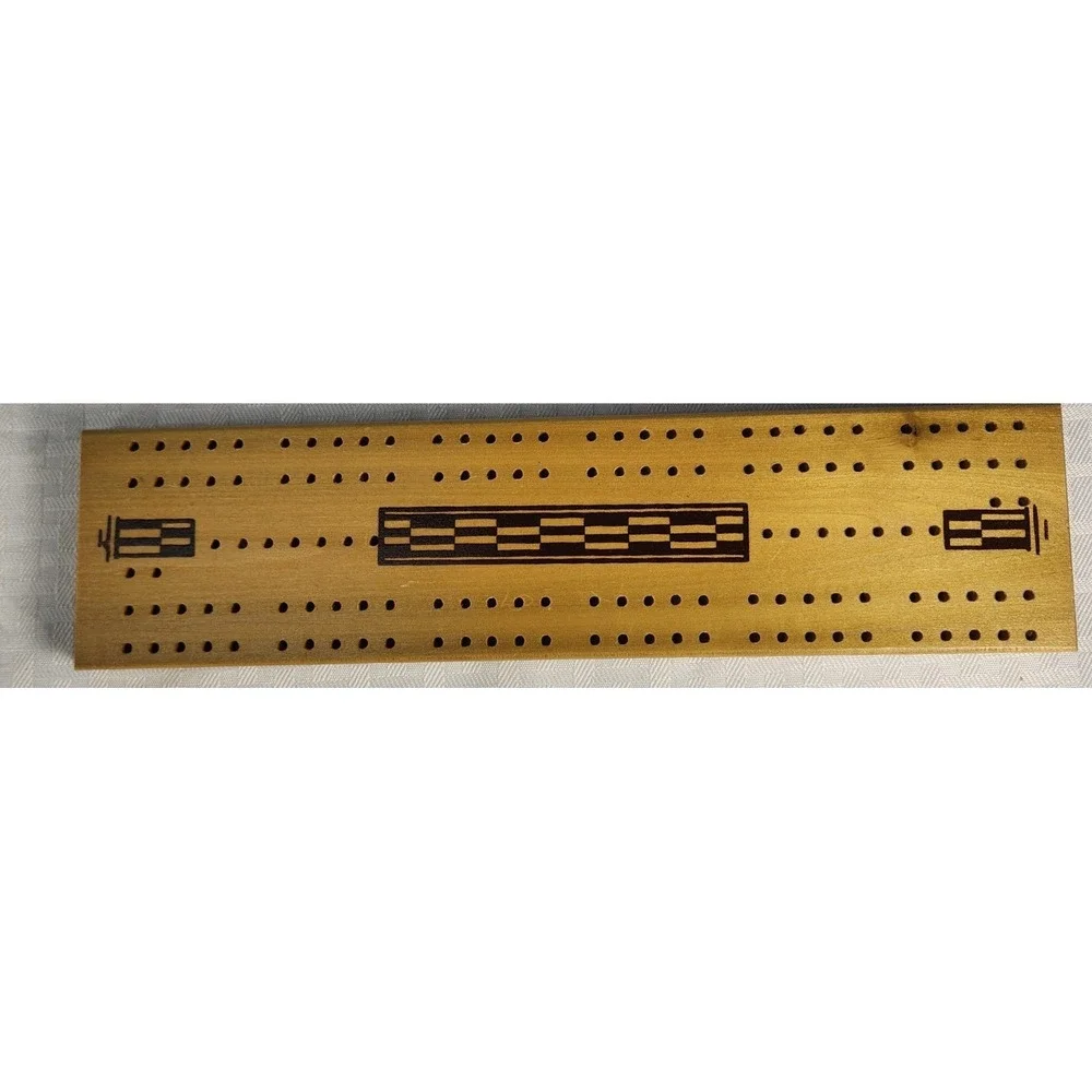 Vintage Baron Cribbage 2 Player Wood Board NO. 5-1062/100 Original Box